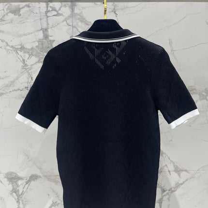 CHANEL 26S SHORT-SLEEVE KNIT POLO STYLE 1176