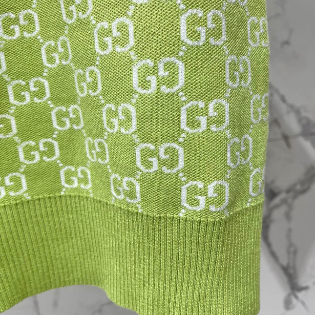 GUCCI 26S SHORT-SLEEVE KNIT POLO SHIRT 471