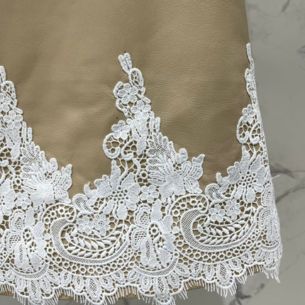 VALENTINO 26S LACE-TRIM MINI SKIRT 427