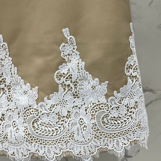 VALENTINO 26S LACE-TRIM MINI SKIRT 427