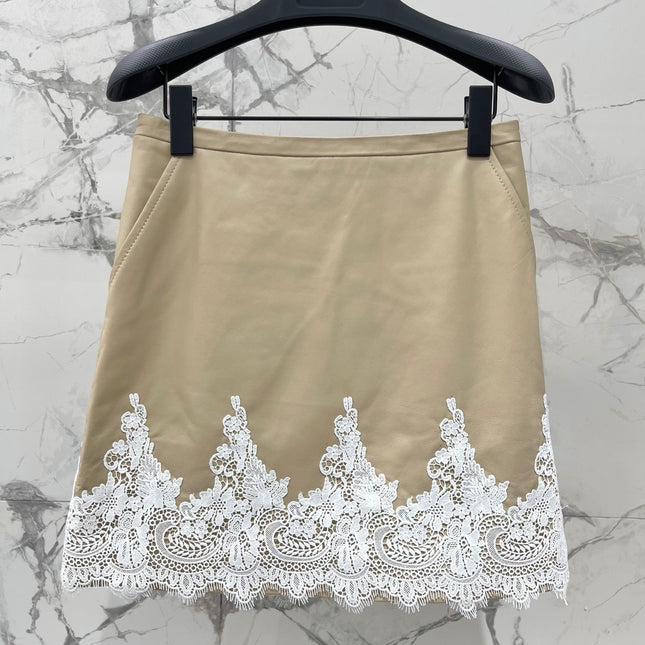 VALENTINO 26S LACE-TRIM MINI SKIRT 427