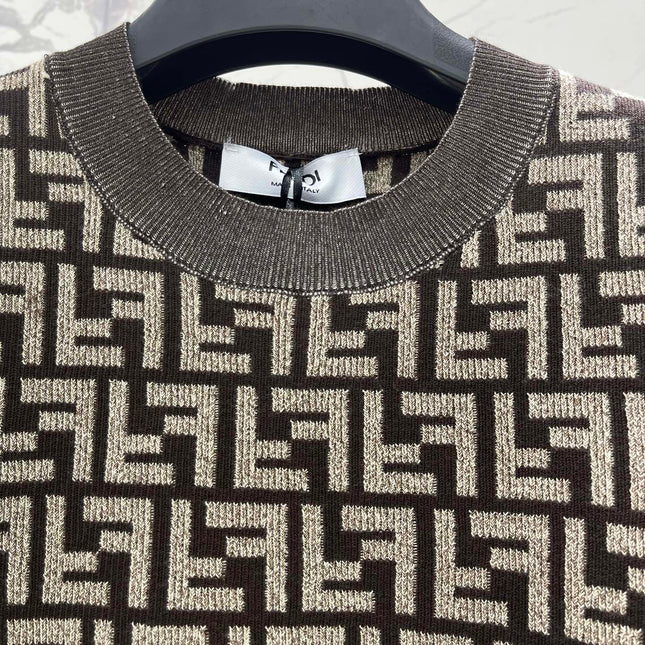 FENDI 26S SHORT-SLEEVE KNIT TOP 360