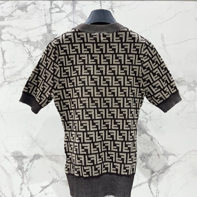 FENDI 26S SHORT-SLEEVE KNIT TOP 360