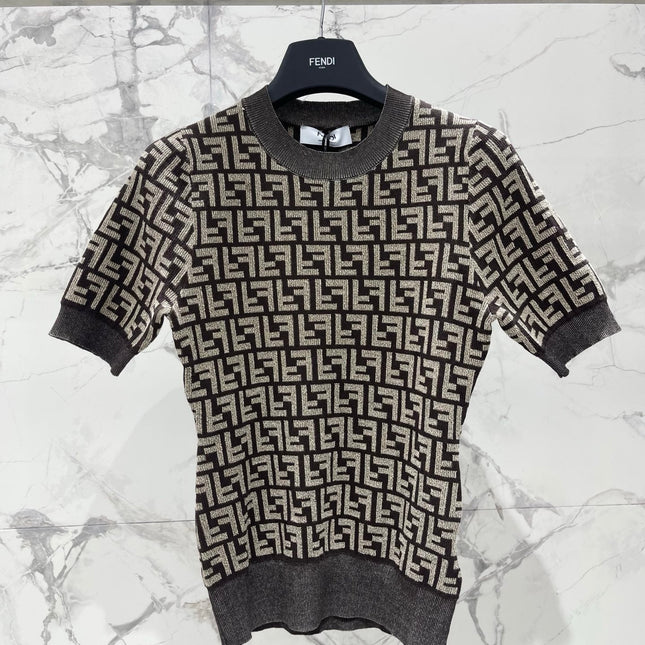 FENDI 26S SHORT-SLEEVE KNIT TOP 360