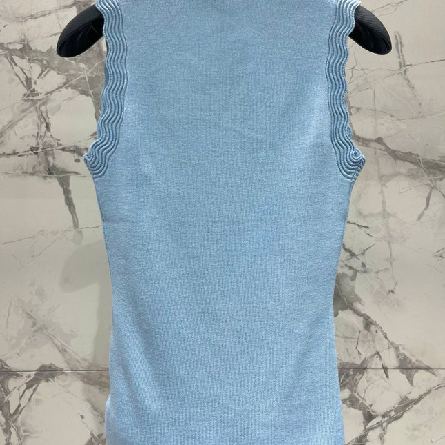 VALENTINO 26S SLEEVELESS V-NECK KNIT TOP 441