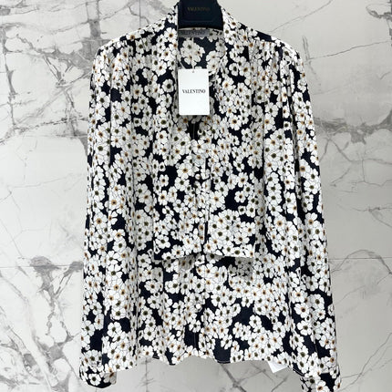 VALENTINO 26S LONG-SLEEVE PRINTED SHIRT 433