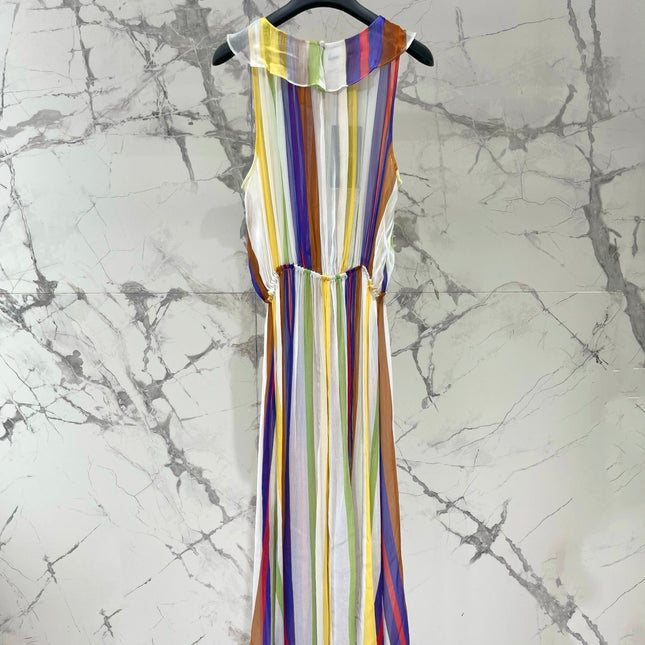 FENDI 26S STRIPED SLEEVELESS DRESS 325