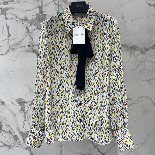 VALENTINO 26S LONG-SLEEVE PRINTED SHIRT 432
