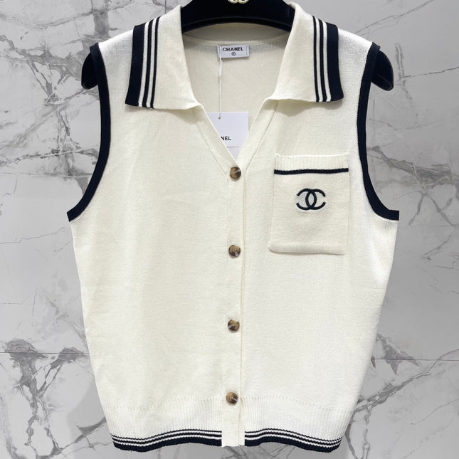 CHANEL 26S SLEEVELESS KNIT TOP 1417