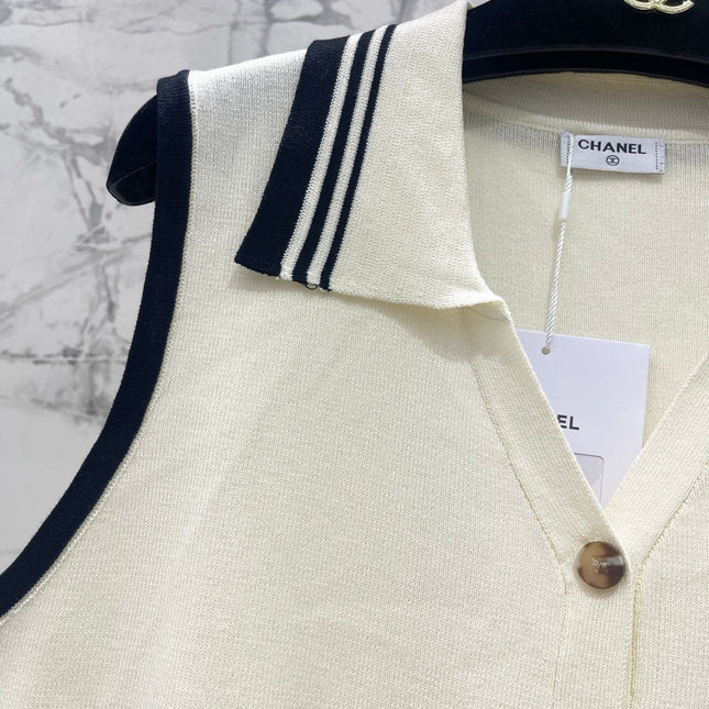 CHANEL 26S SLEEVELESS KNIT TOP 1417