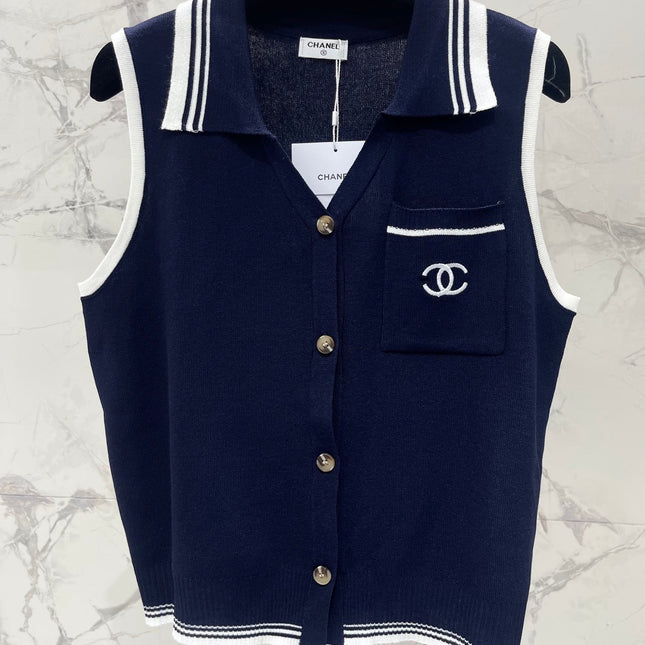 CHANEL 26S SLEEVELESS KNIT TOP 1416