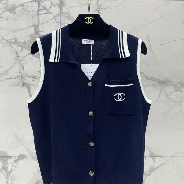 CHANEL 26S SLEEVELESS KNIT TOP 1416