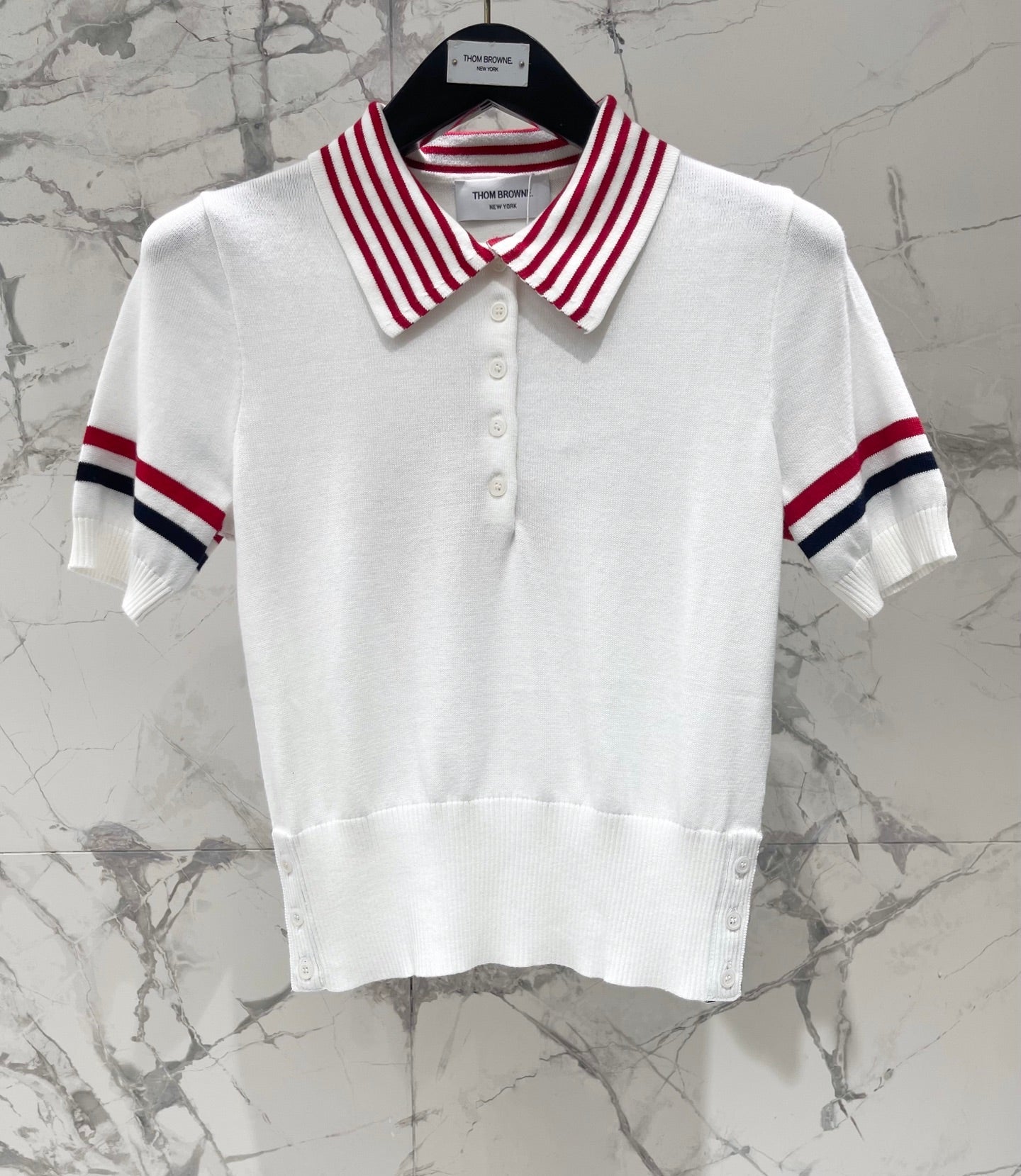 THOM 26S SHORT SLEEVE POLO KNIT TOP STYLE 229