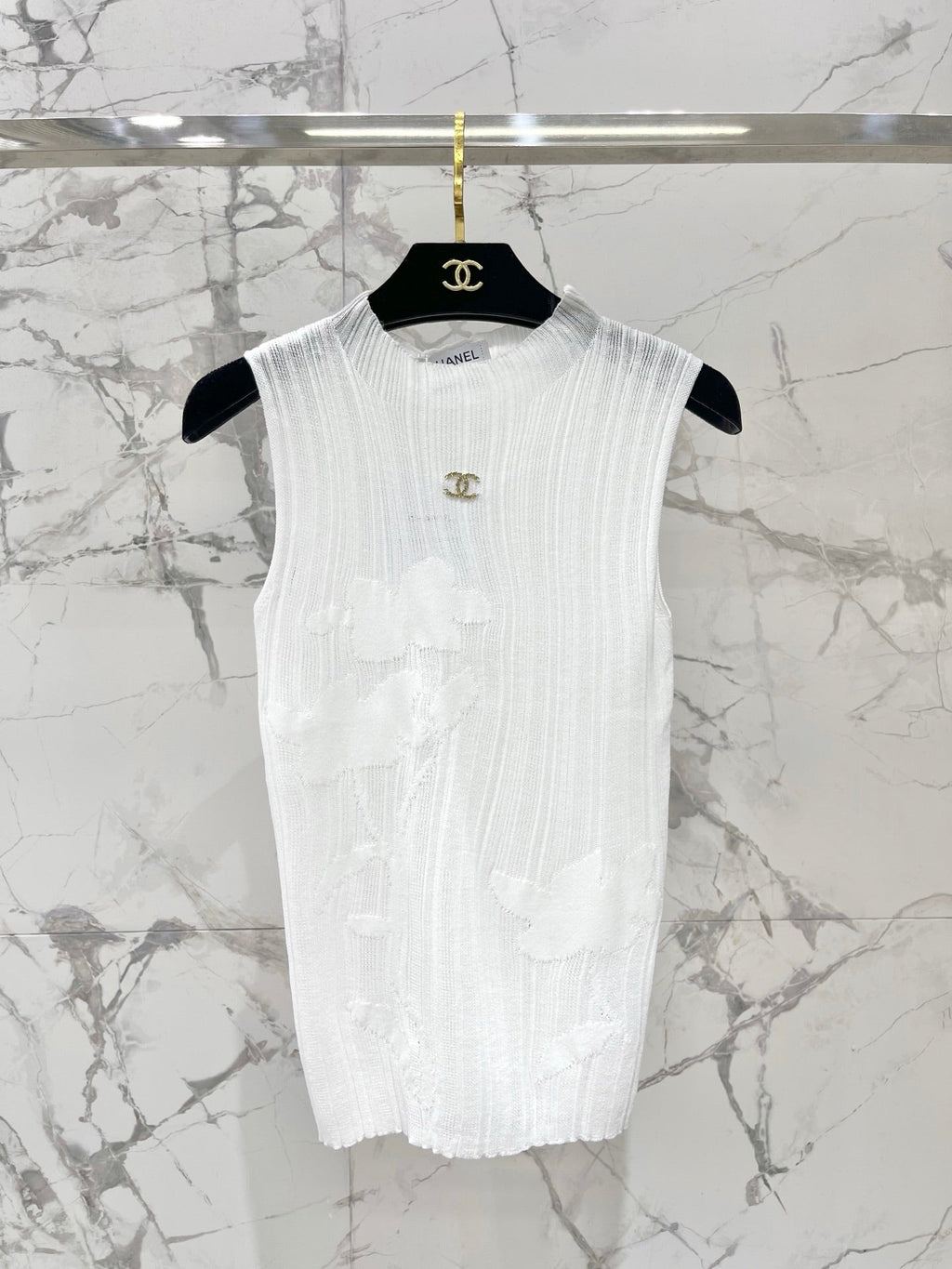 CHANEL 26S SLEEVELESS KNIT TOP 1318