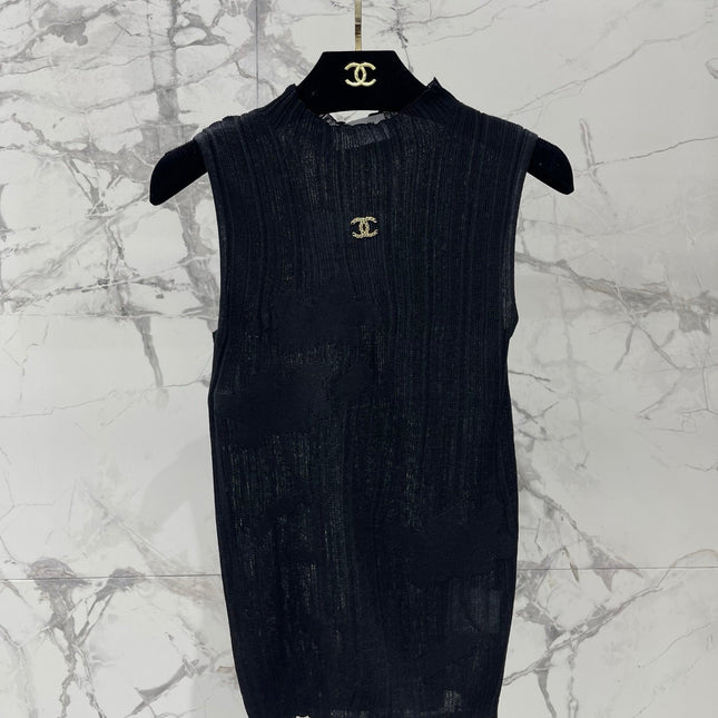 CHANEL 26S SLEEVELESS KNIT TOP 1317