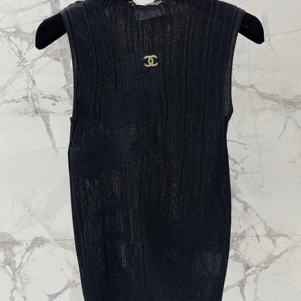 CHANEL 26S SLEEVELESS KNIT TOP 1317