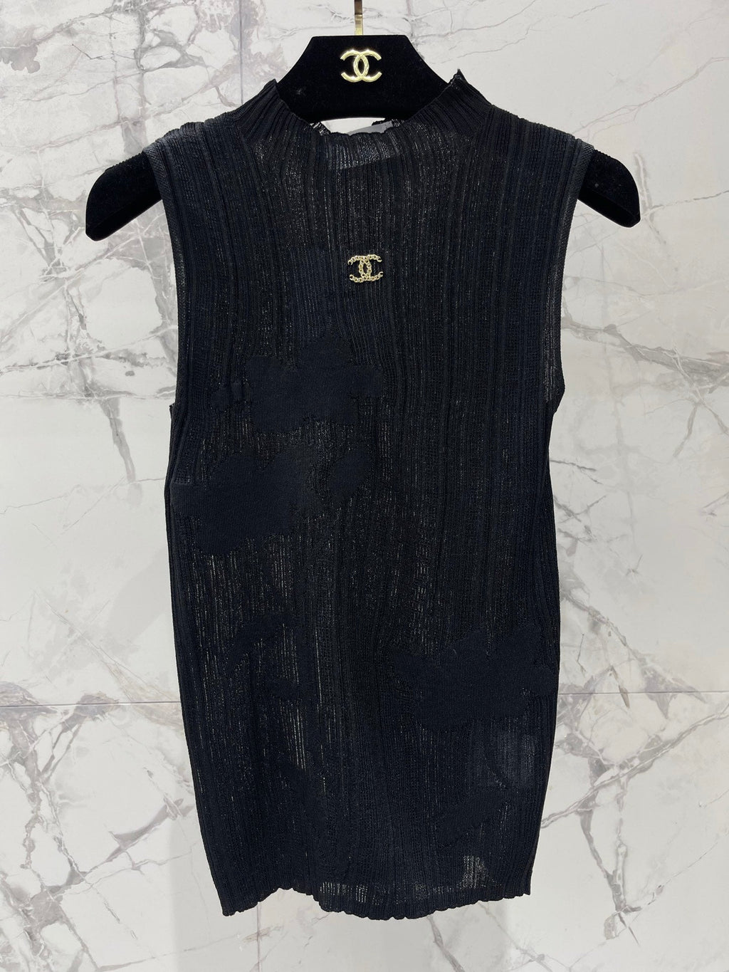 CHANEL 26S SLEEVELESS KNIT TOP 1317