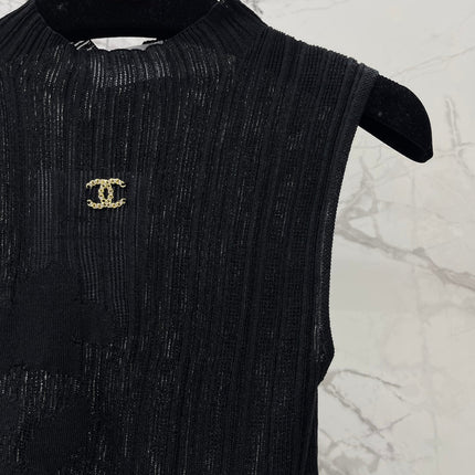 CHANEL 26S SLEEVELESS KNIT TOP 1317