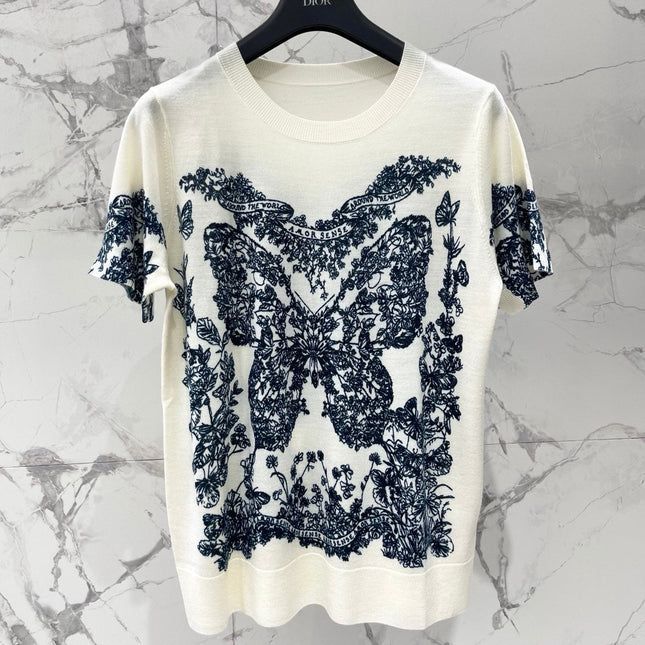 DIOR 26S SHORT-SLEEVE CREWNECK SWEATER 1318