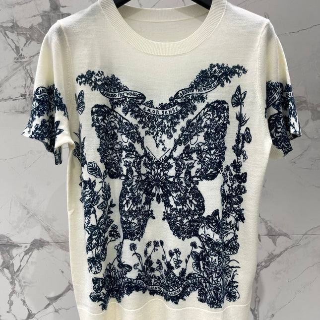 DIOR 26S SHORT-SLEEVE CREWNECK SWEATER 1318