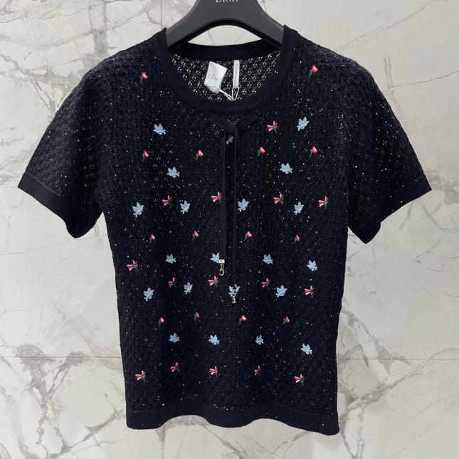 DIOR 26S SHORT-SLEEVE KNIT T-SHIRT 1314