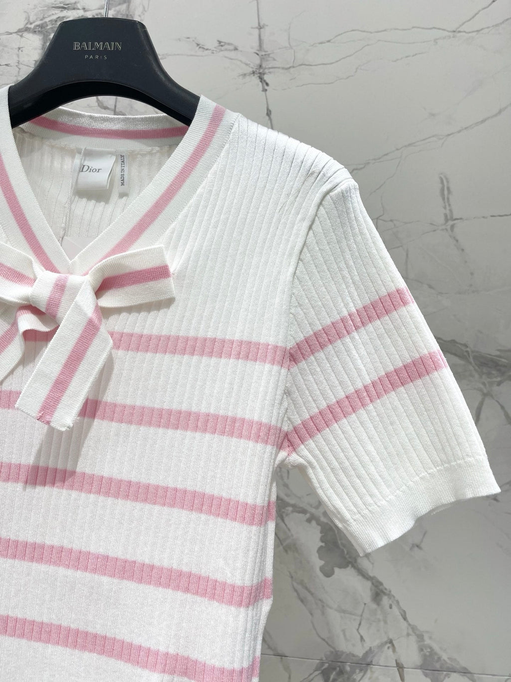 DIOR 26S SHORT-SLEEVE KNIT SWEATER 1329