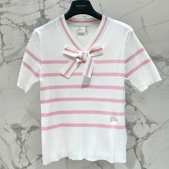 DIOR 26S SHORT-SLEEVE KNIT SWEATER 1329