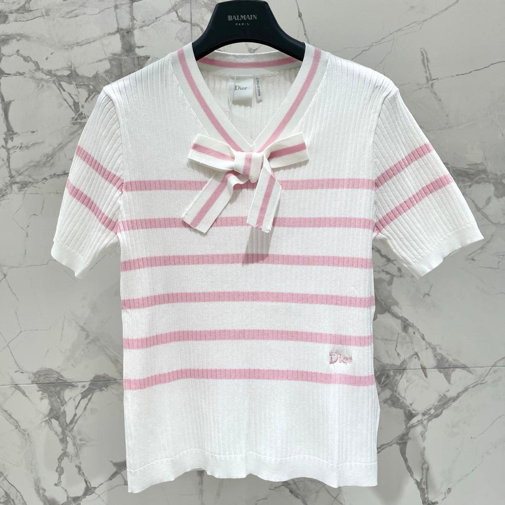 DIOR 26S SHORT-SLEEVE KNIT SWEATER 1329