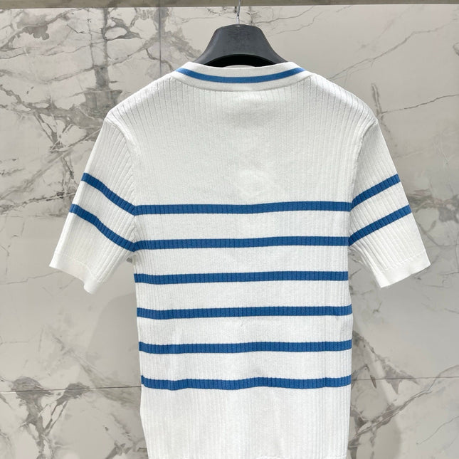 DIOR 26S SHORT-SLEEVE KNIT SWEATER 1328