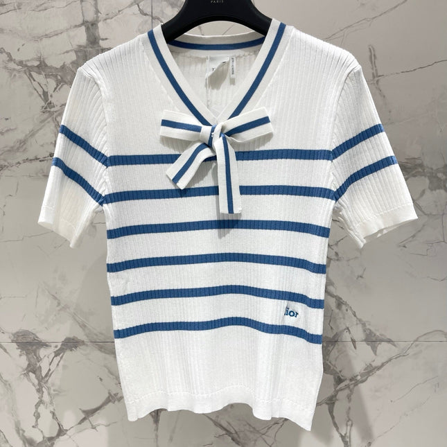 DIOR 26S SHORT-SLEEVE KNIT SWEATER 1328
