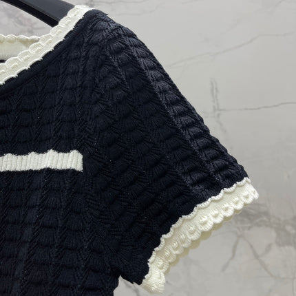 VALENTINO 26S SHORT-SLEEVE KNIT TOP 384