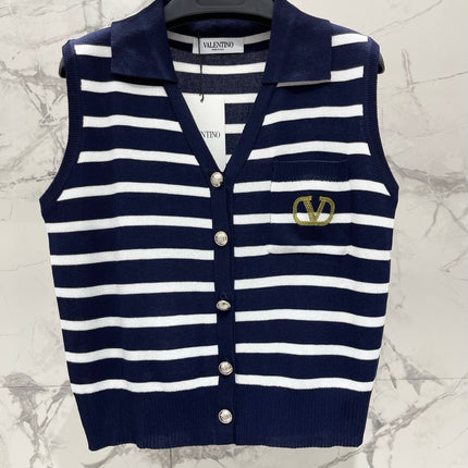 VALENTINO 26S SLEEVELESS KNIT CARDIGAN 376