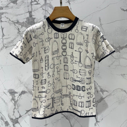 HERMES 26S SHORT-SLEEVE KNIT TOP 623