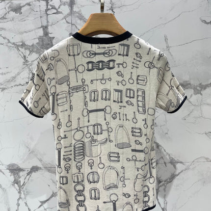 HERMES 26S SHORT-SLEEVE KNIT TOP 623