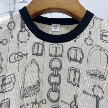HERMES 26S SHORT-SLEEVE KNIT TOP 623