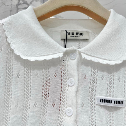MIUMIU 26S KNIT POLO SWEATER 1472