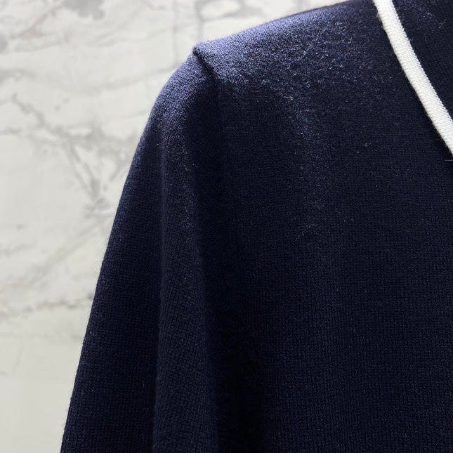 VALENTINO 26S LONG-SLEEVE KNIT POLO SHIRT 354