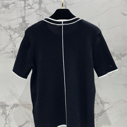 CHANEL 26S SHORT SLEEVE CREW NECK KNIT TOP 1627