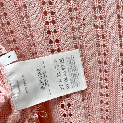 VALENTINO 26S SHORT-SLEEVE KNIT CARDIGAN 351