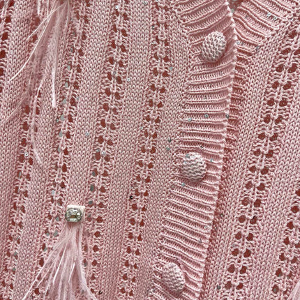 VALENTINO 26S SHORT-SLEEVE KNIT CARDIGAN 351