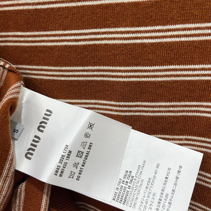 MIUMIU 26S SHORT-SLEEVE KNIT POLO SHIRT 1393