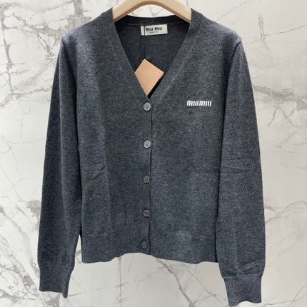 MIUMIU 26S V-NECK KNIT CARDIGAN 1301