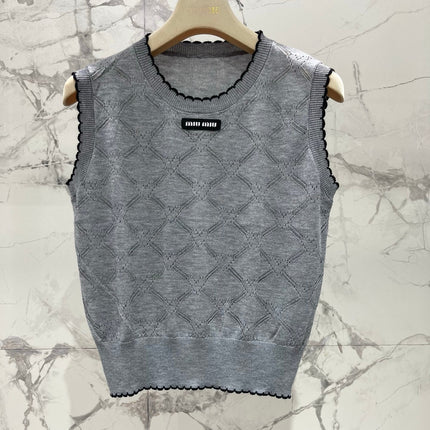 MIUMIU 26S SLEEVELESS KNIT TOP 1435
