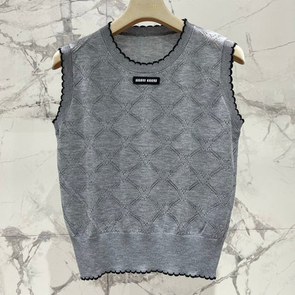 MIUMIU 26S SLEEVELESS KNIT TOP 1435