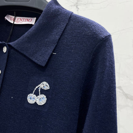 VALENTINO 26S KNITTED POLO SWEATER 328