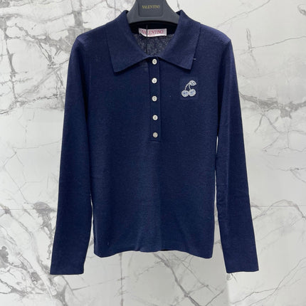 VALENTINO 26S KNITTED POLO SWEATER 328