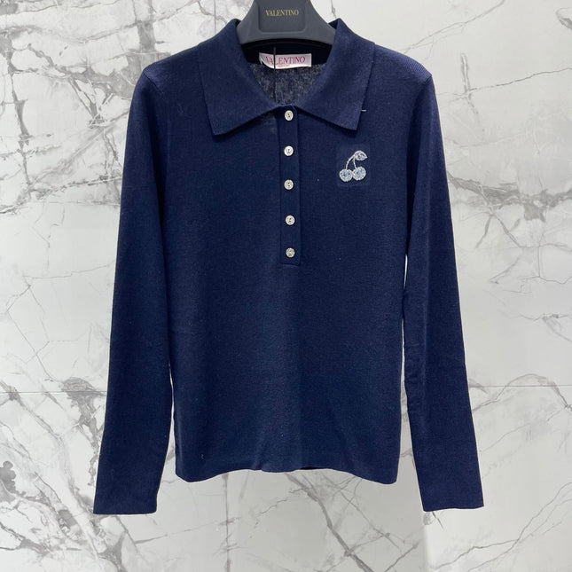 VALENTINO 26S KNITTED POLO SWEATER 328