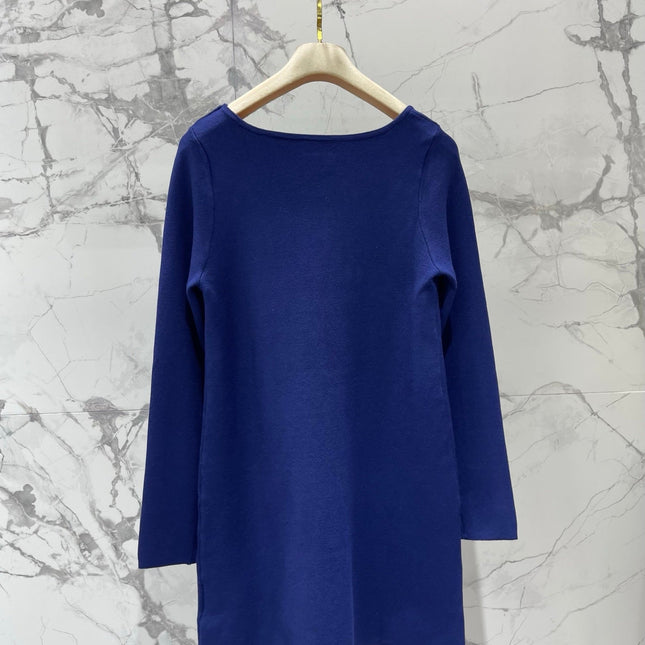 MIUMIU 26S SQUARE-NECK KNIT MINI DRESS 1407