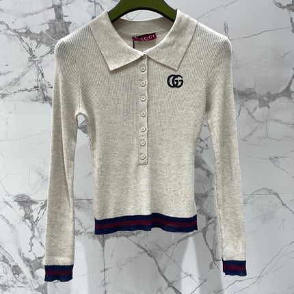 GUCCI 26S LONG-SLEEVE KNIT POLO 504