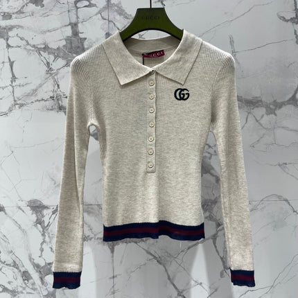 GUCCI 26S LONG-SLEEVE KNIT POLO 504